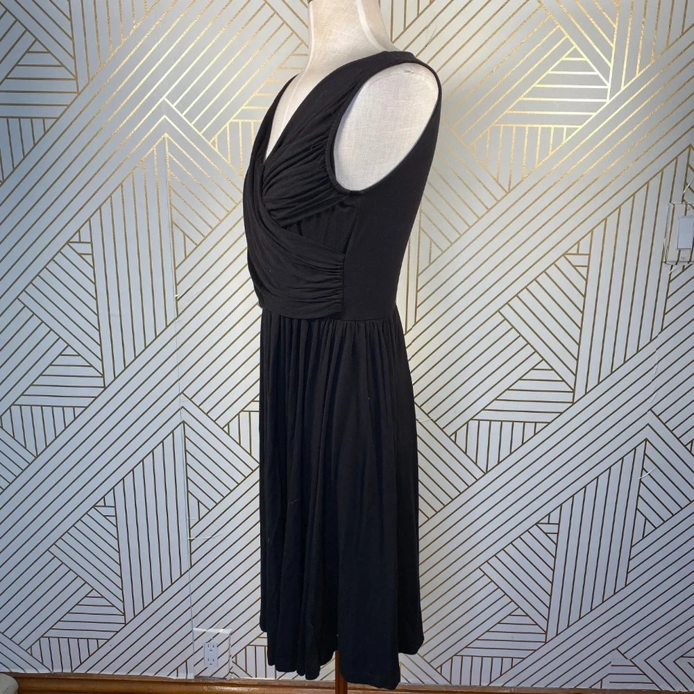 Anthropologie Girls from Savoy Dress Draped Sleeveless Jersey Black Size Small‎ - Picture 5 of 8